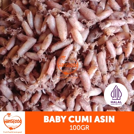 

Baby Cumi Asin 100gram/ Cumi Asin Kering