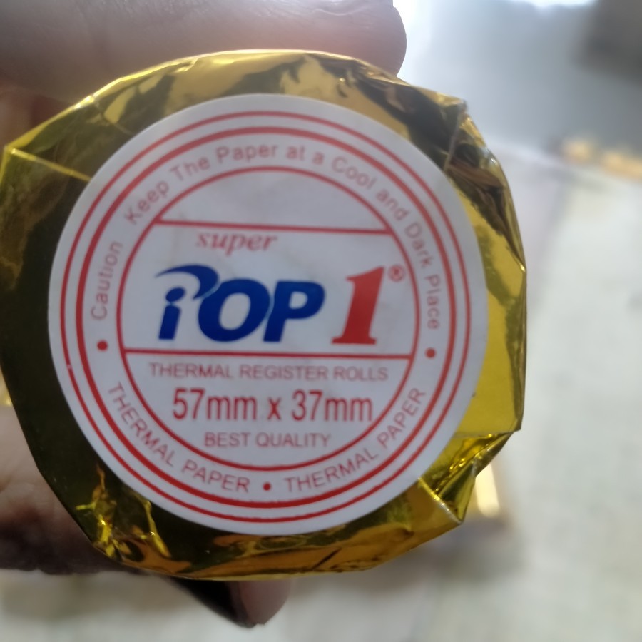 

KERTAS THERMAL 57x37mm (10roll) GROSIR KERTAS Kasir bluetooth