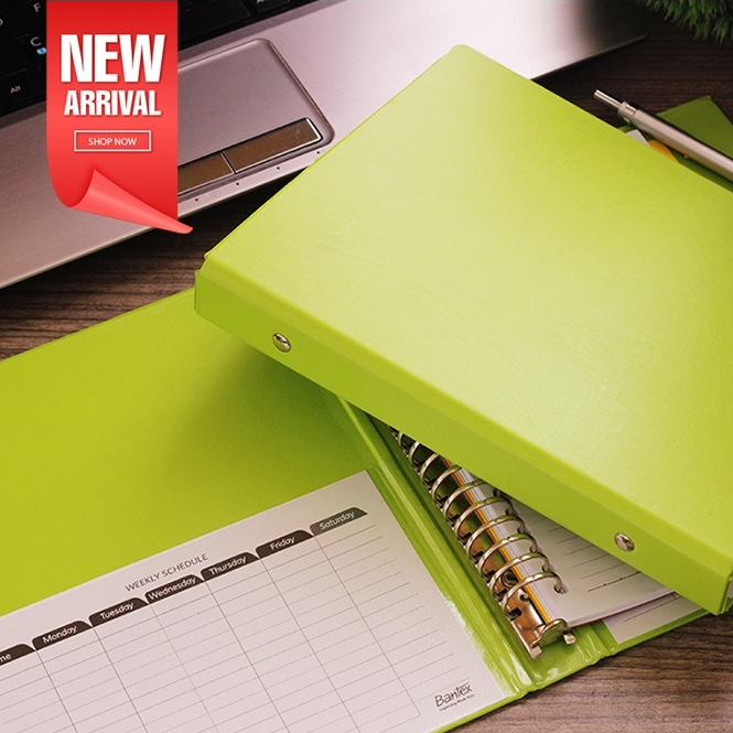 

Bantex Binder Note A5 20 Ring Besi Loose Leaf Multiring Binder Lime