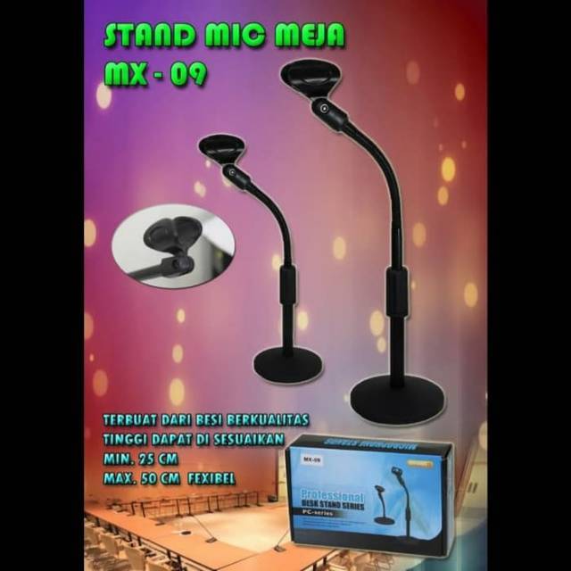 Tiang Mic Meja Spiral / Stand Mic Meja Spiral / Tripod Mic Meja Spiral 303