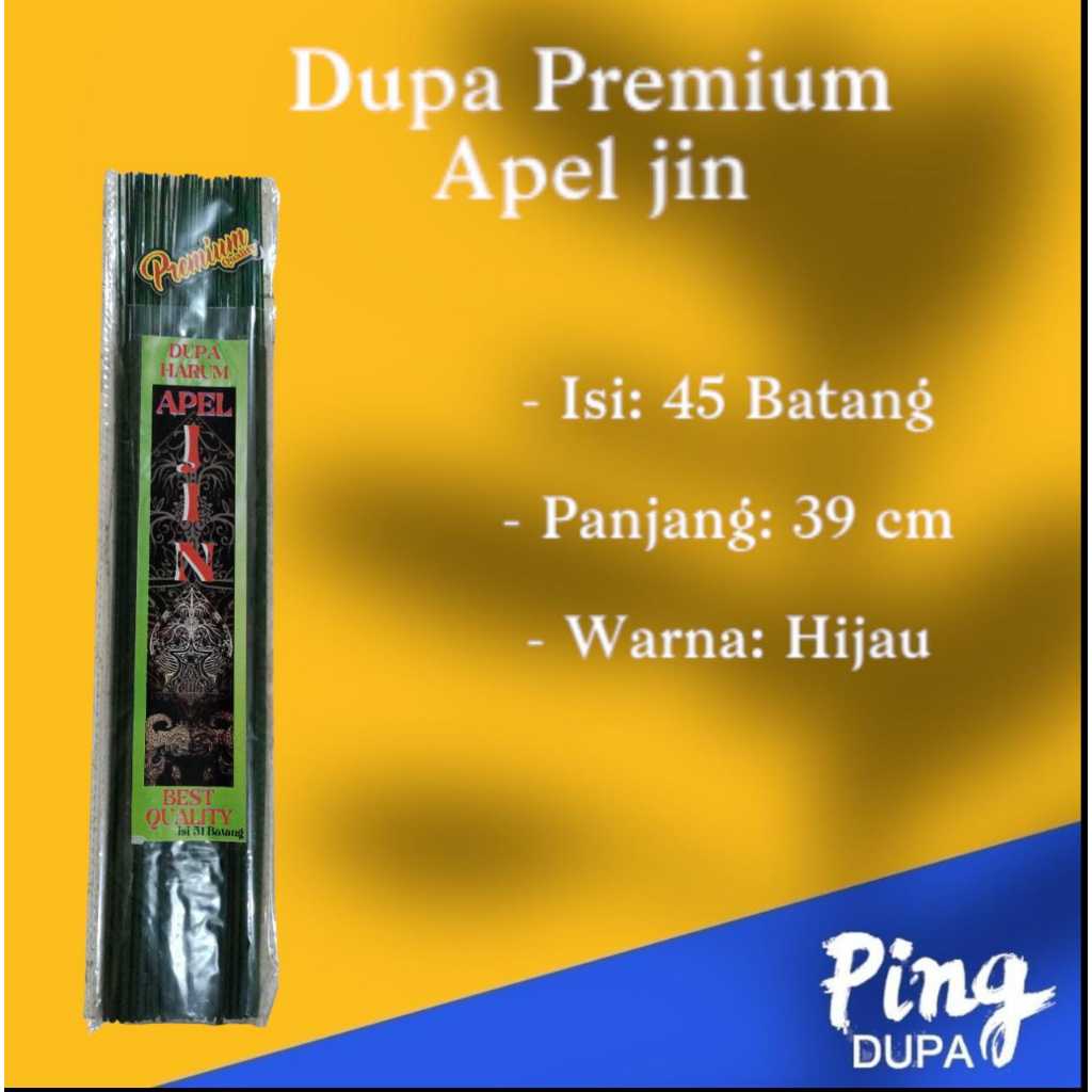 Dupa Apel Jin Premium Hijau Hio Harum Kualitas Celup