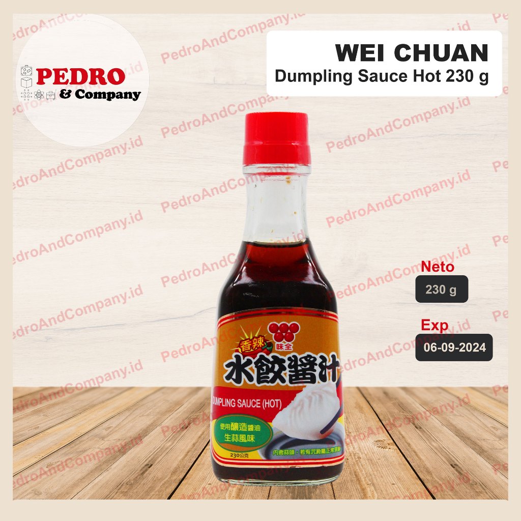 

Wei chuan dumpling sauce HOT kecap kedelai asin untuk pangsit 230 gr