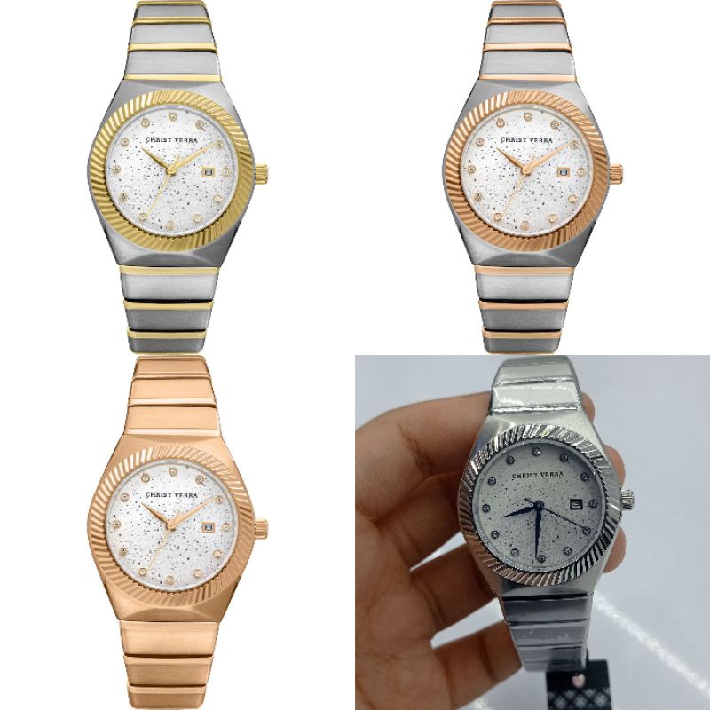 Jam Tangan Wanita Christ Verra CV 922707L Original