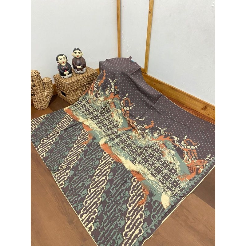 Kain batik solo alusan kawung lapis parang ungu