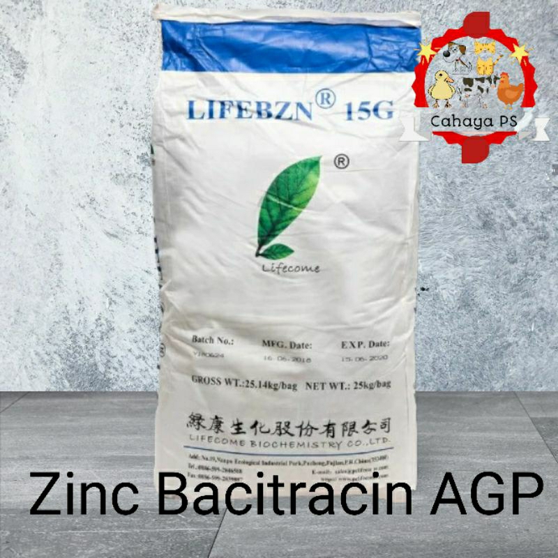 Bacitracin Zinc 500 Gram AGP Antibacteri Growth Promotor untuk Hewan