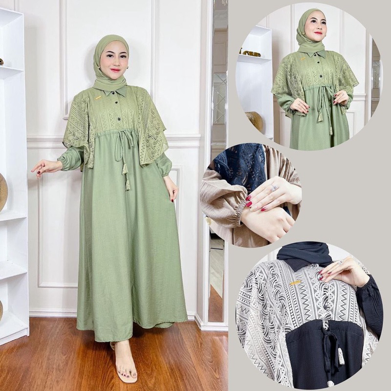 dress lace rompi cringkel airflow terbaru