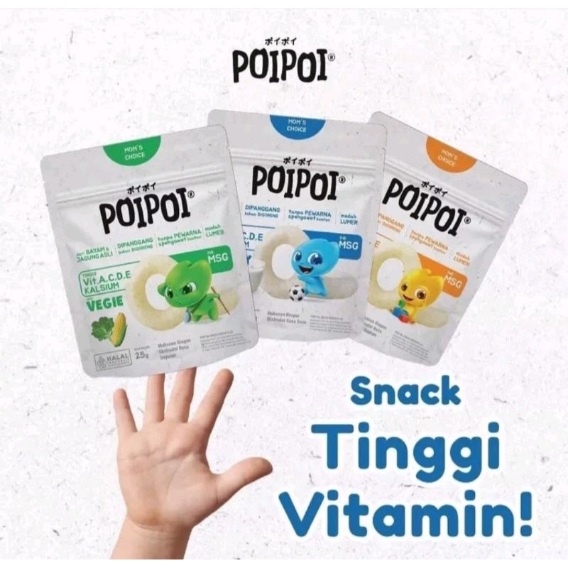 

Poi poi snack sayuran, susu, buah
