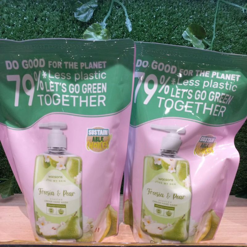 watson cream hand wash fresia&pear 400ml