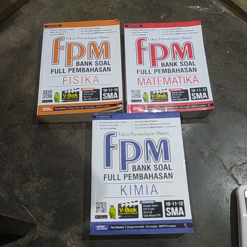 Buku FPM BANK SOAL FULL PEMBAHASAN KIMIA,FISIKA, Matematika kelas 1,2,3 SMA (original)