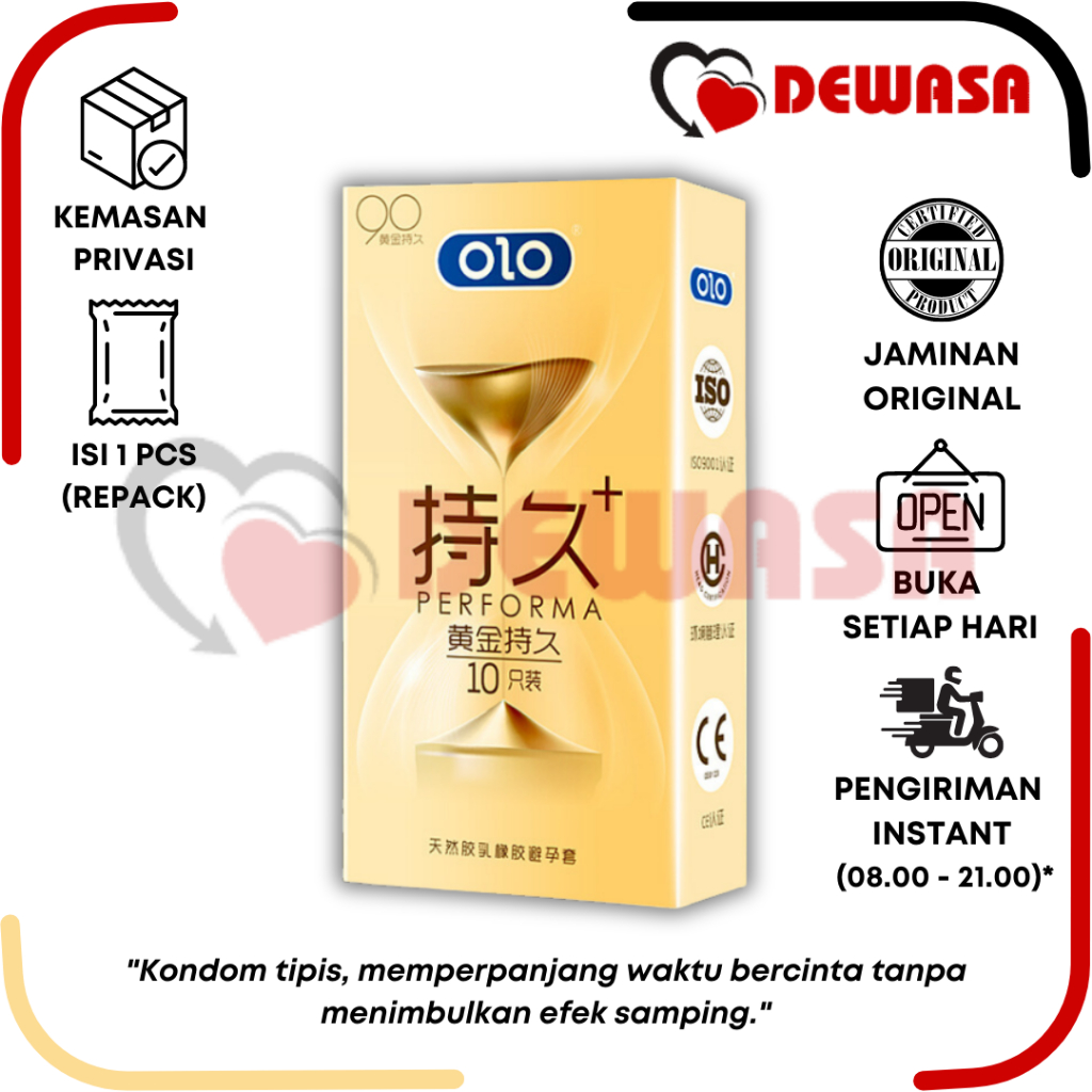 OLO Kondom 001 0.01 Performa Strengthened Gold - 1 Pcs (REPACK)