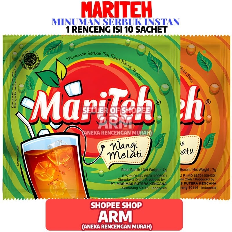 

Minuman Serbuk Mariteh 1 Renceng Isi 10 Sachet