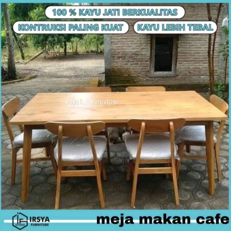 Meja Makan Minimalis Kayu Mahoni