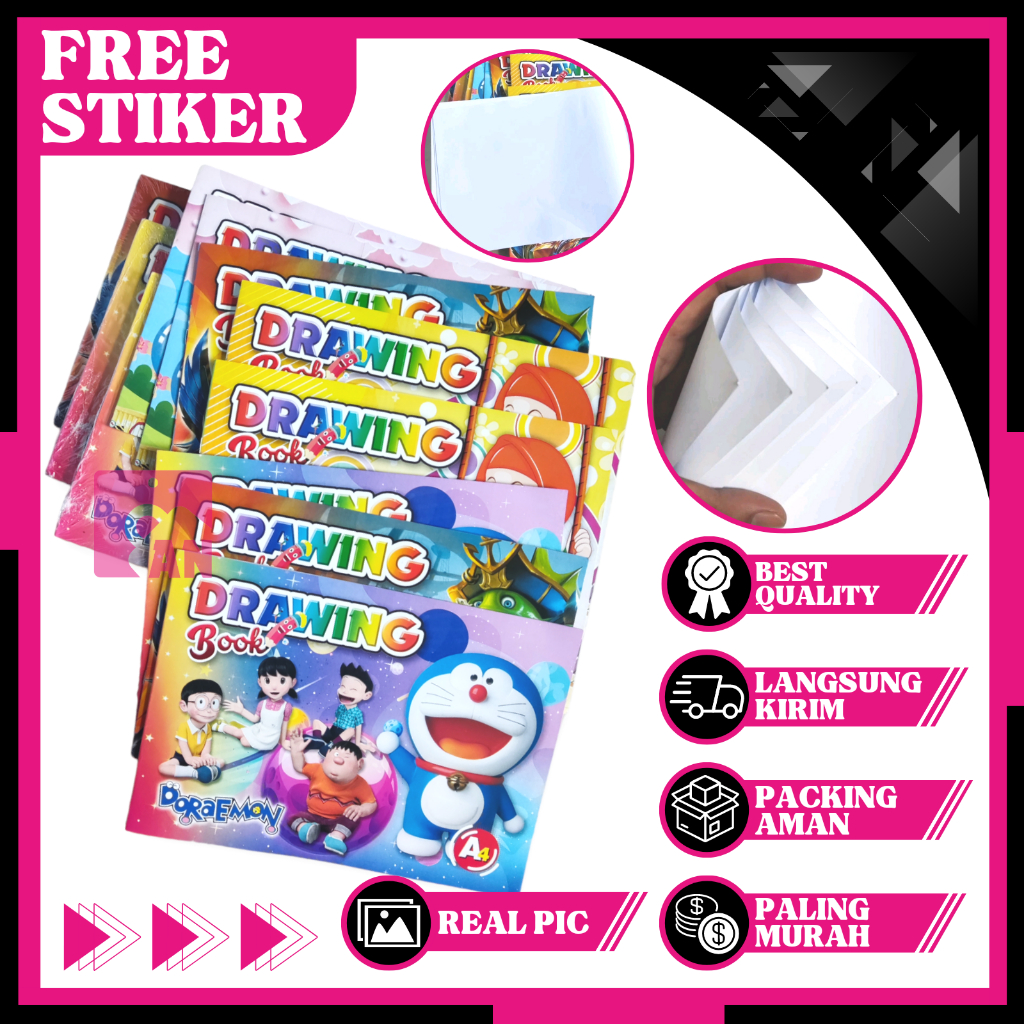 

1PCS Buku Gambar Drawing Book Ria A4 Stationery Alat Sekolah Tulis Perlengkapan Menggambar A075