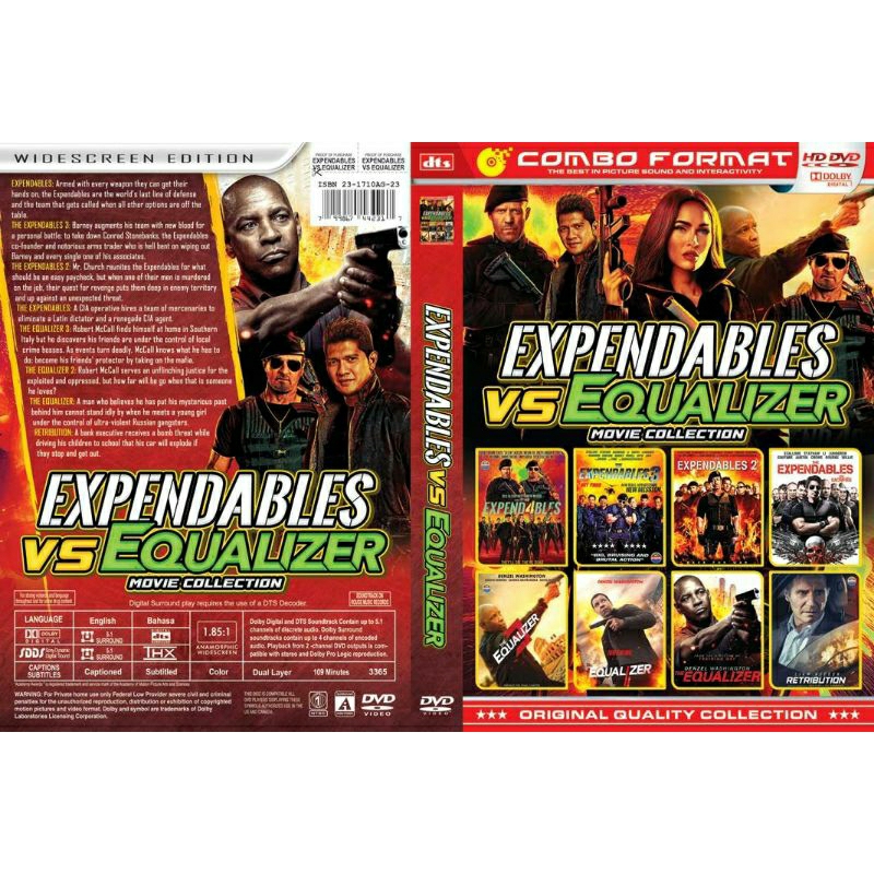 kaset film 8in1 Expendables Vs Equalizer