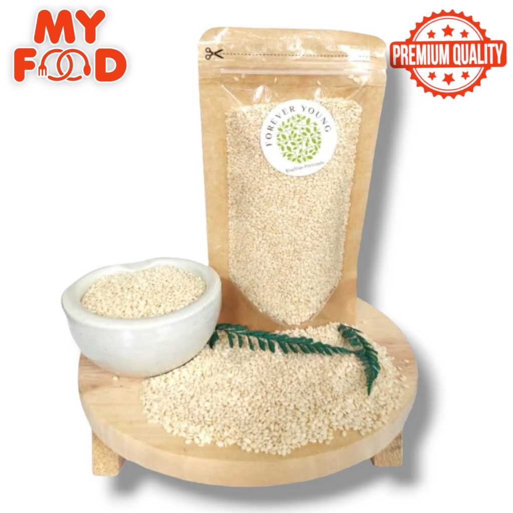 

[Myfoodofficial] - Superfood Natural White Sesame Wijen Putih Premium Quality / Wijen Putih Organik