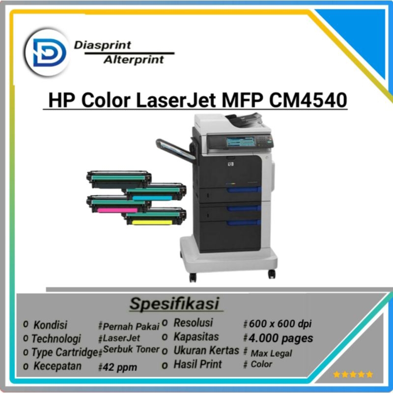 Hp LaserJet Color CM4540 MFP,Print,Scan, Copy