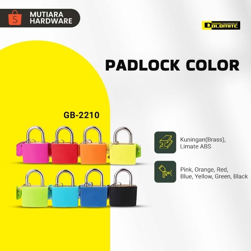 Gembok koper / gembok kecil pintu warna warni dolomite
