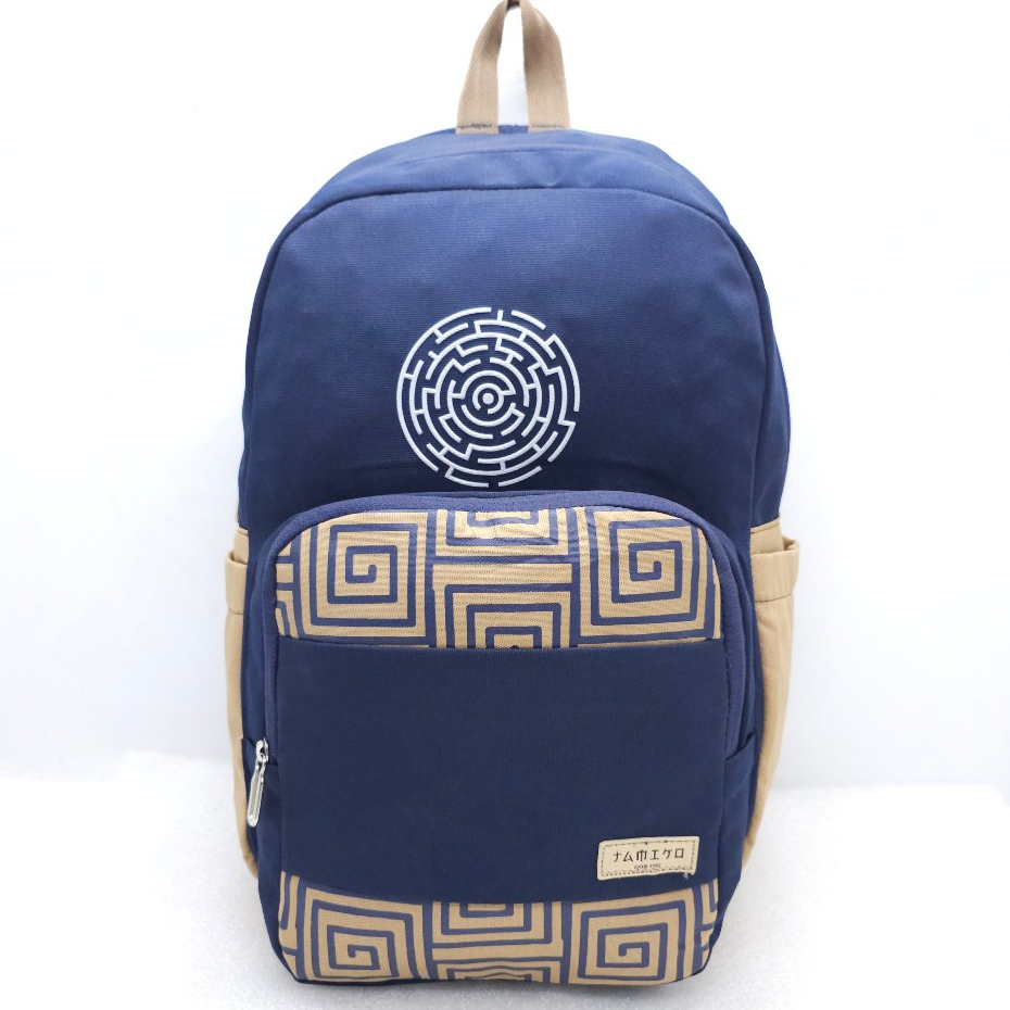Tas Laptop Tamiko Kain Kanvas 17 Inchi Motif Labirin Mix 2 Warna Import Jepang Original Murah / Rans