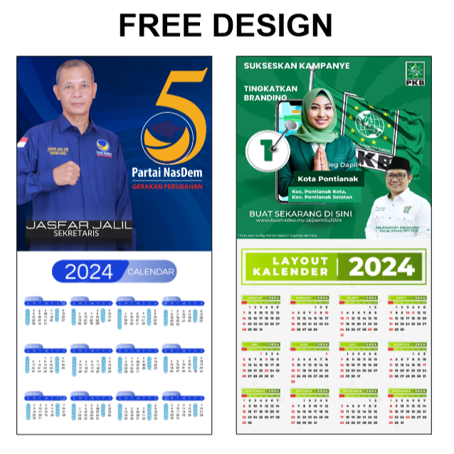 

Custom Kalender Caleg / Pilkada 2024 FULL COLOR 250gr ND57581