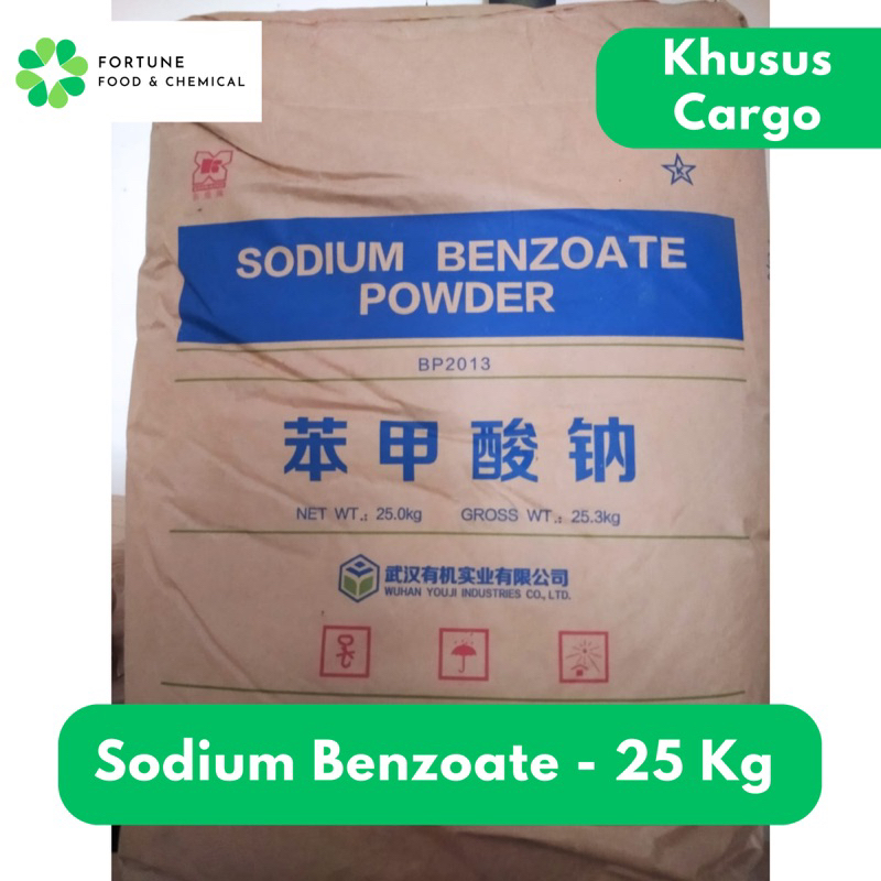 

Pengawet Makanan Sodium Benzoate Ex Wuhan Youji / Natrium Benzoate 25 Kg