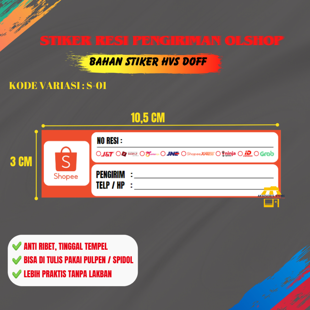 

STIKER LABEL PENGIRIMAN OLSHOP