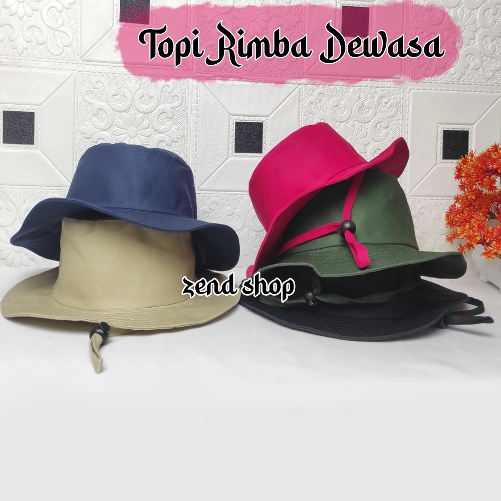 Topi Rimba Dewasa untuk Hiking Topi Hiking Dewasa Laki-Laki dan Perempuan Topi Rimba Polos Dewasa