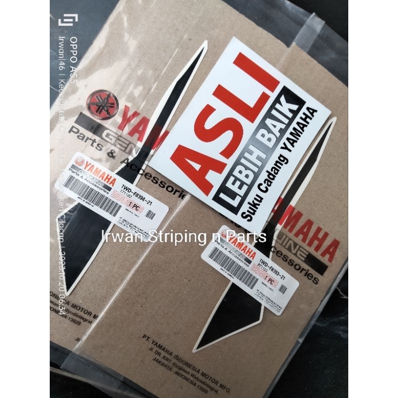 Sticker Stiker Striping Fairing Atas Sein ORIGINAL Yamaha R25 Merah Putih 2014 2015