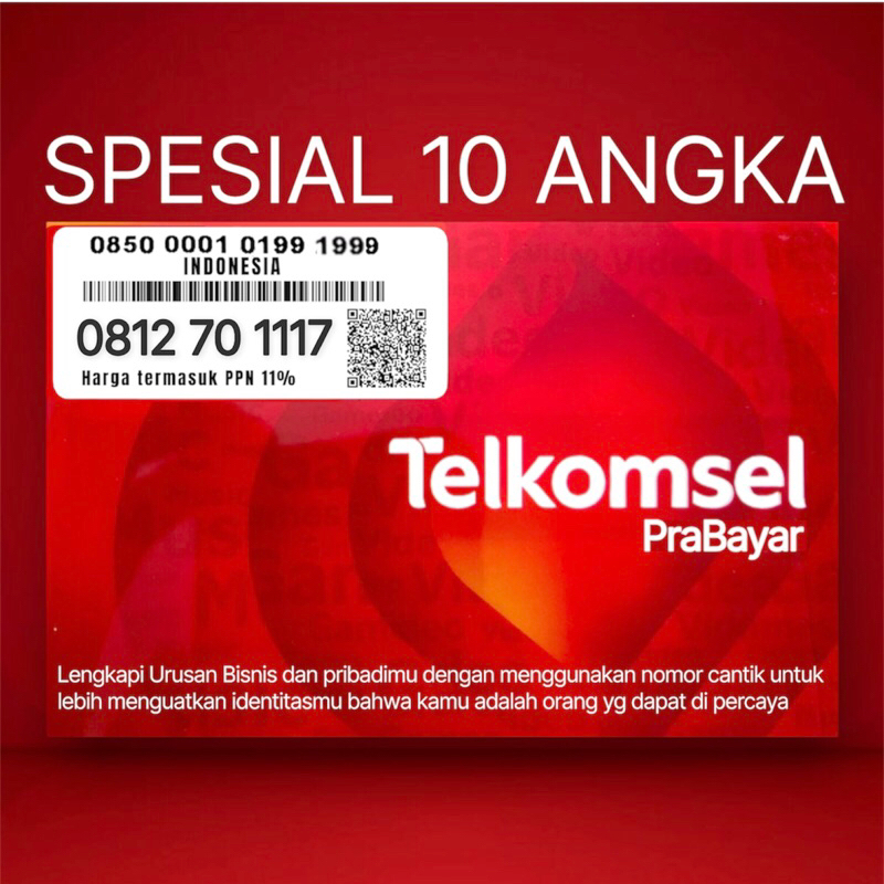 NOMOR CANTIK TELKOMSEL 10 DIGIT