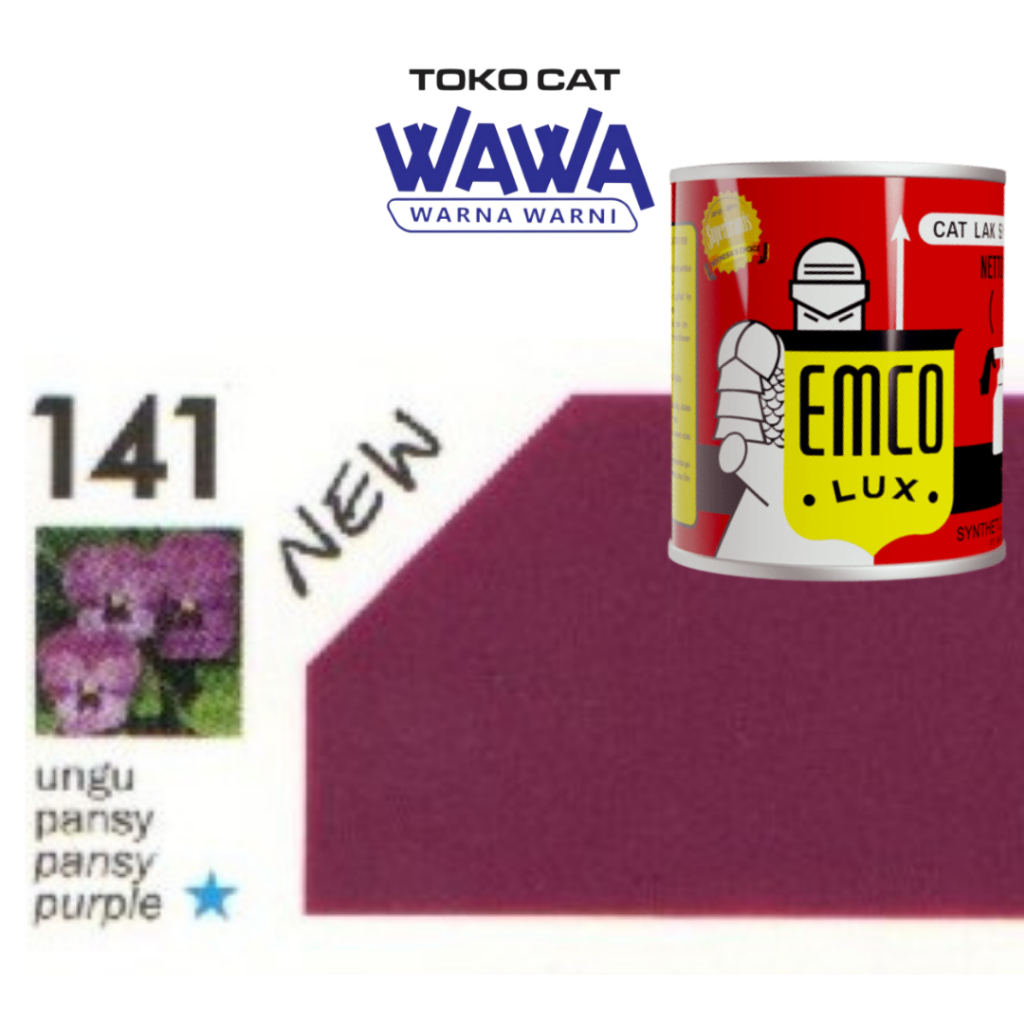 Emco Lux cat kayu dan besi sintetis UNGU PANSY 141_"BINTANG"_ 1kg
