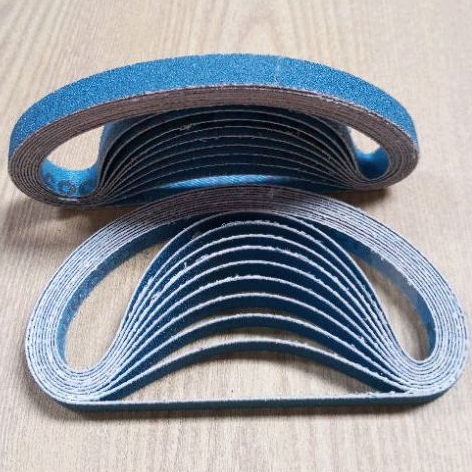 10 pcs-Amplas belt 10x330 mm-blue aluminium okside