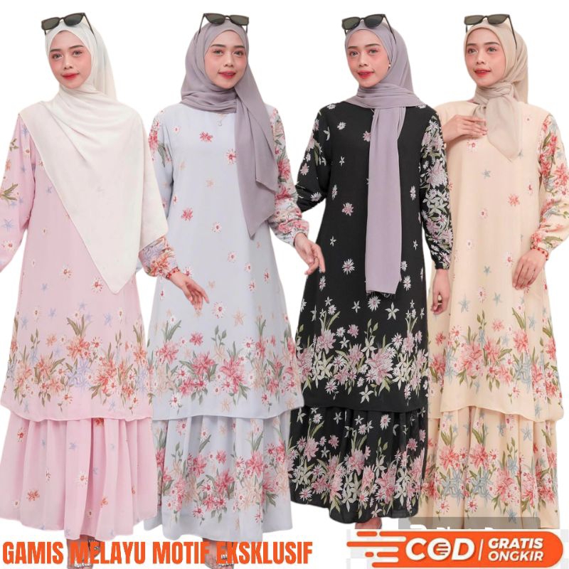 GAMIS MALAYSIA CERUTI MOTIF EKSKLUSIF PREMIUM FULL PURING