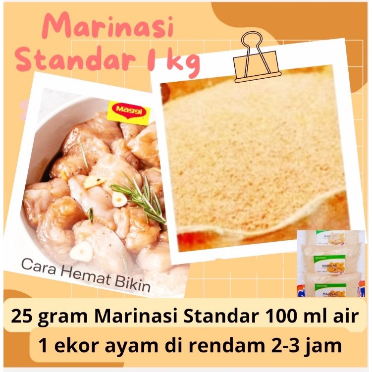 

Bumbu Perendaman Marinasi Marinade Fried Chicken - Standar Marinasi 1000 gr.