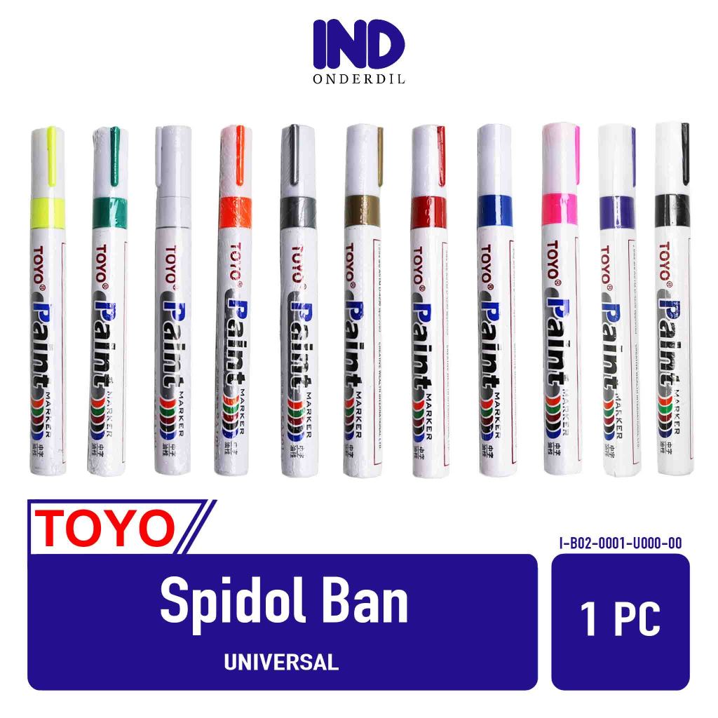 

Spidol-Sepidol Mewarnai-Warna Ban Mobil-Motor-Sepeda Variasi Merk Toyo Biru-Emas-Hijau-Kuning-Merah-Orange-Pink-Putih-Silver-Ungu-Hitam