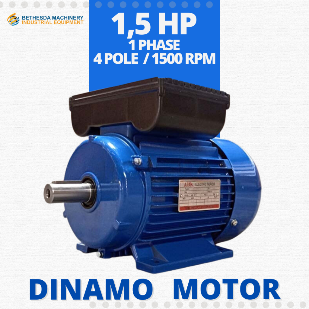 Penggerak Elektro Motor 1.5 HP 1 Phase Dinamo Motor 1,5HP 1500Rpm