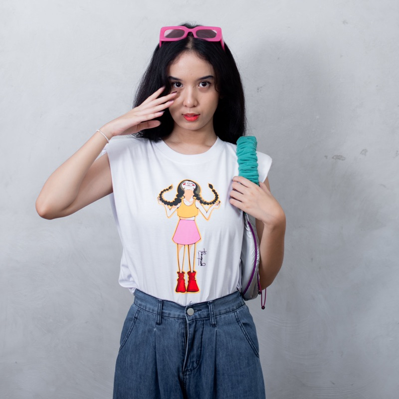 The NuEpisode - Lekbong Kepang Tank Top Atasan Wanita Lekbong Bahan Katun Motif Original