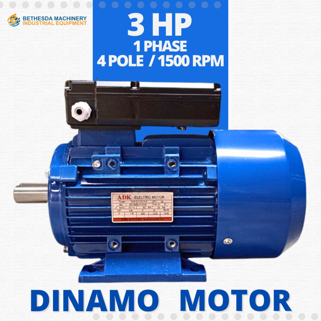 3 HP 1 Phase 1500Rpm Dinamo Motor 3HP Electro Motor