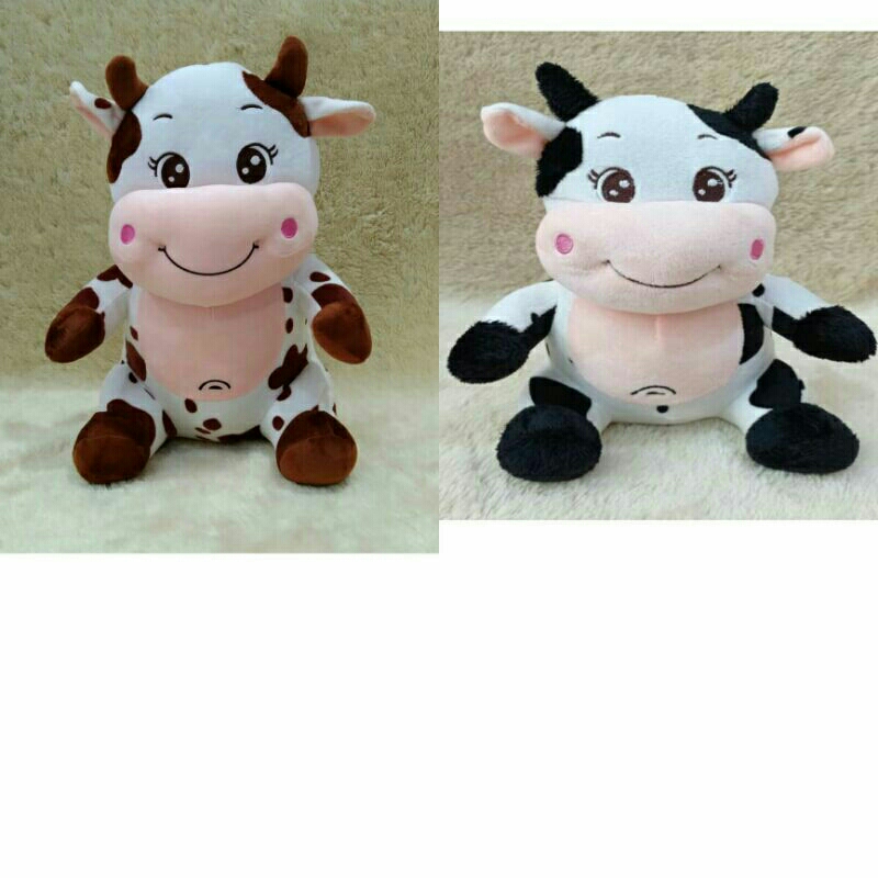 Boneka lucu sapi boneka karakter sapi lucu boneka binatang sapi