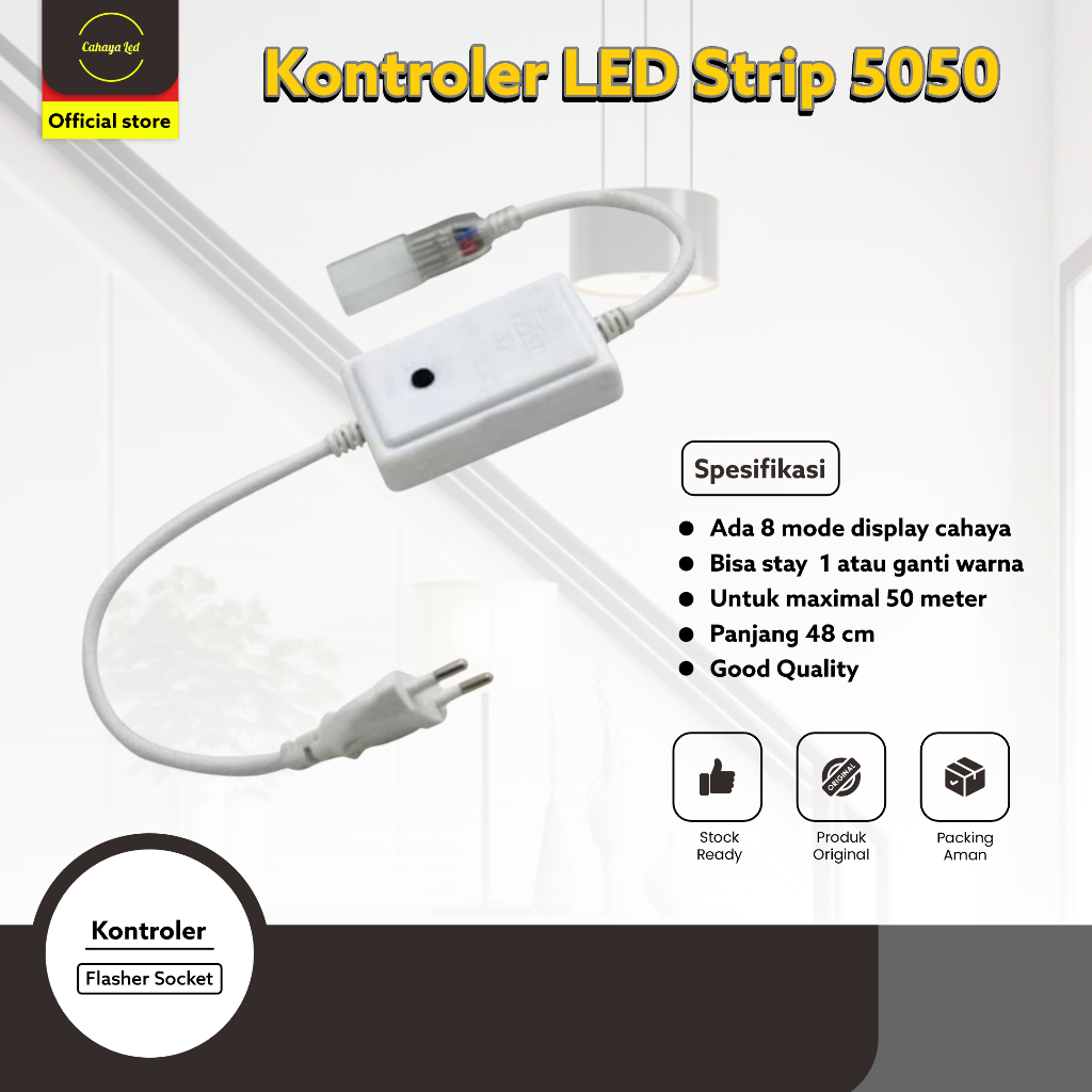 Kontroler Flasher Socket Led Strip 5050 RGB Bisa Kedip Mode Kedap Kedip Strip Selang