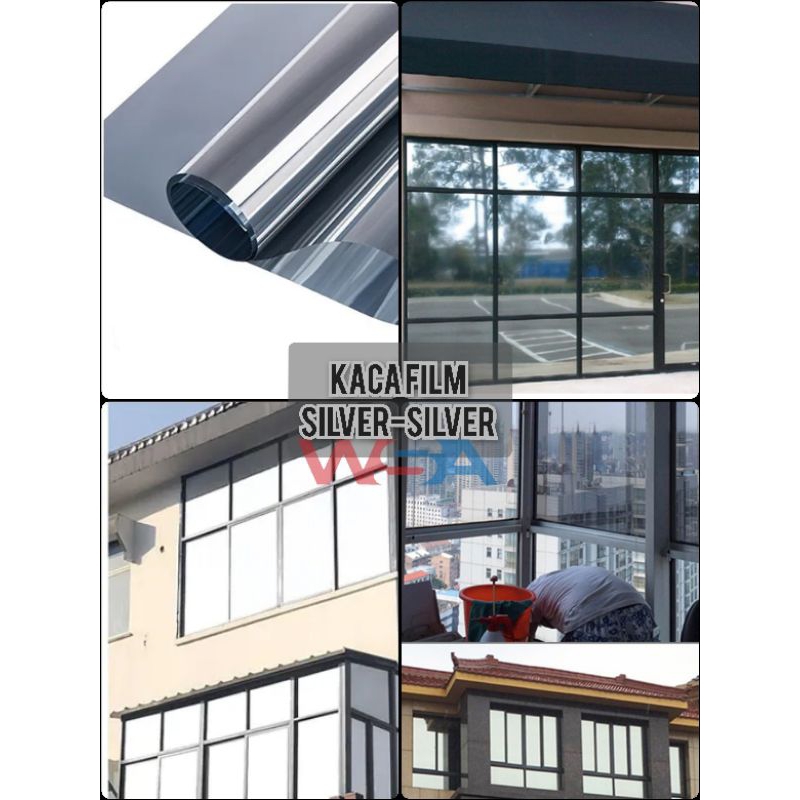 kaca film one way cermin jendela rumah,gedung kaca film one way silver silver