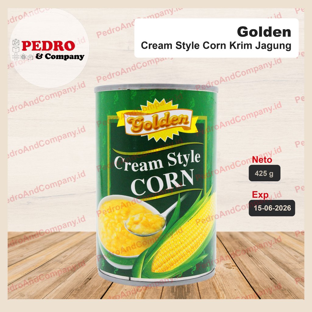 

golden cream style corn 425 gram - krim jagung kaleng thailand