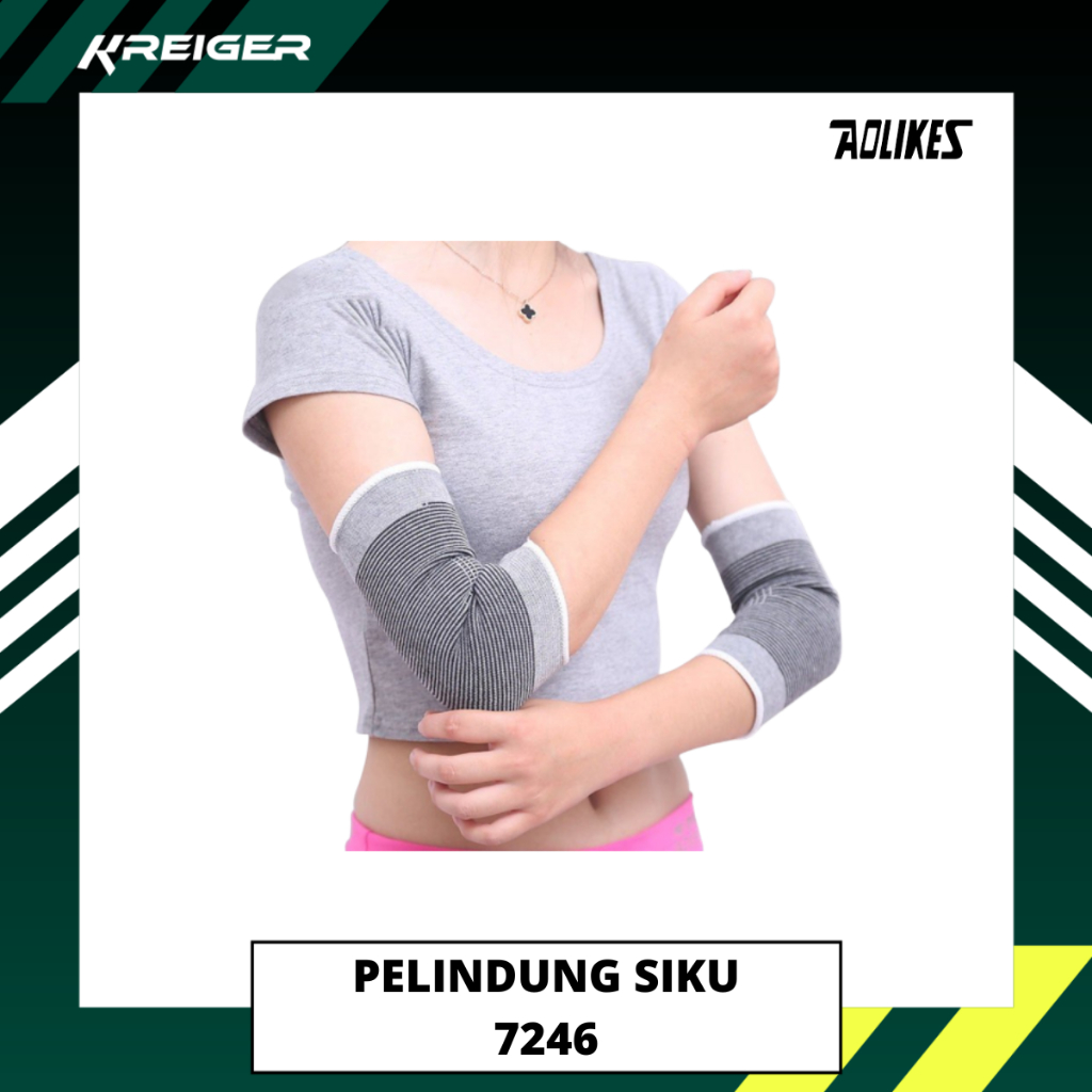 Deker Pelindung Siku Tangan Aolikes 7246 Elbow Sleeve Support Penopang Cidera Siku Tangan Elastis Ol