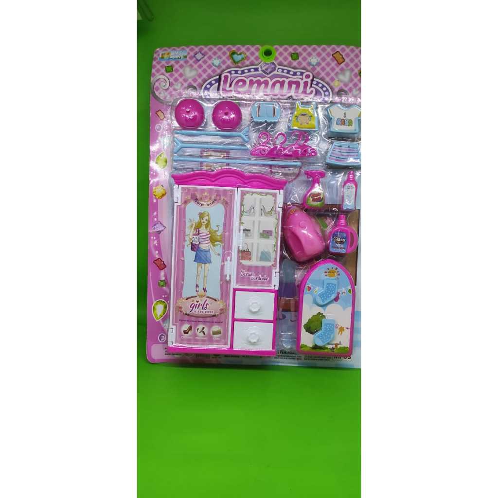 MAINAN ANAK LEMARI ISTIMEWA TERMURAH / MAINAN ANAK SET LEMARI PAKAIAN MI 03