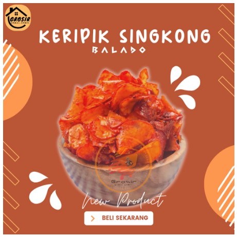 

100 GR KERIPIK SINGKONG PEDAS MANIS BREKELE