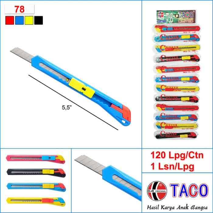 

CUTTER TACO L 150 [ 12 / PACK ] / Cutter/Silet/Pemotong Taco Kecil