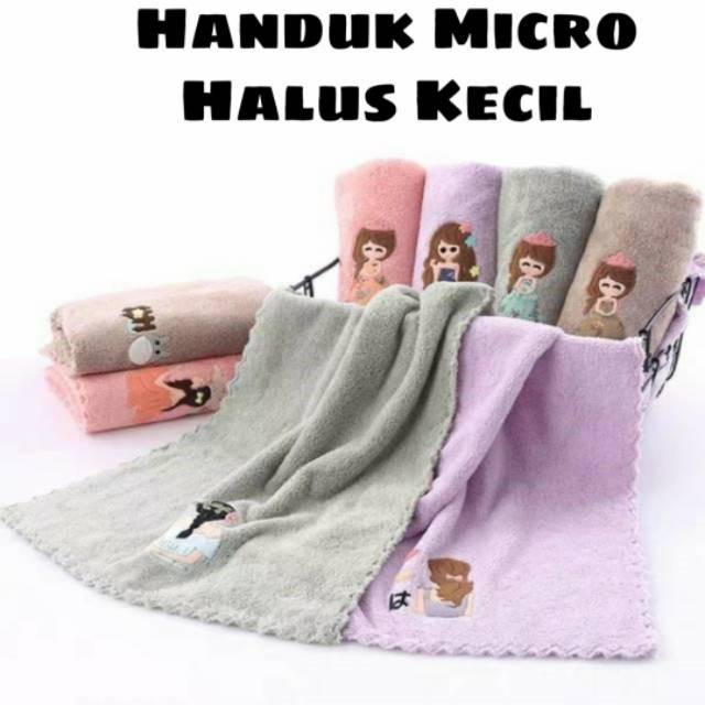 Handuk Micro Lembut Halus Handuk kecil/ Handuk Mikro Kecil Mini/ Handuk Mini/ Handuk Anak Kecil/