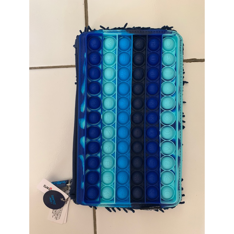 

NEW smiggle pencil case popem popit blue navy