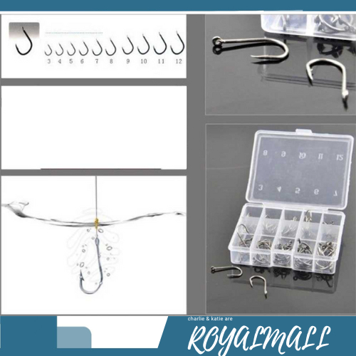Long Handled Fishing Hook Kail Pancing No 3-12 Set / Kail Bait Kait Pancing Ikan Nila Wader Gabus Ga