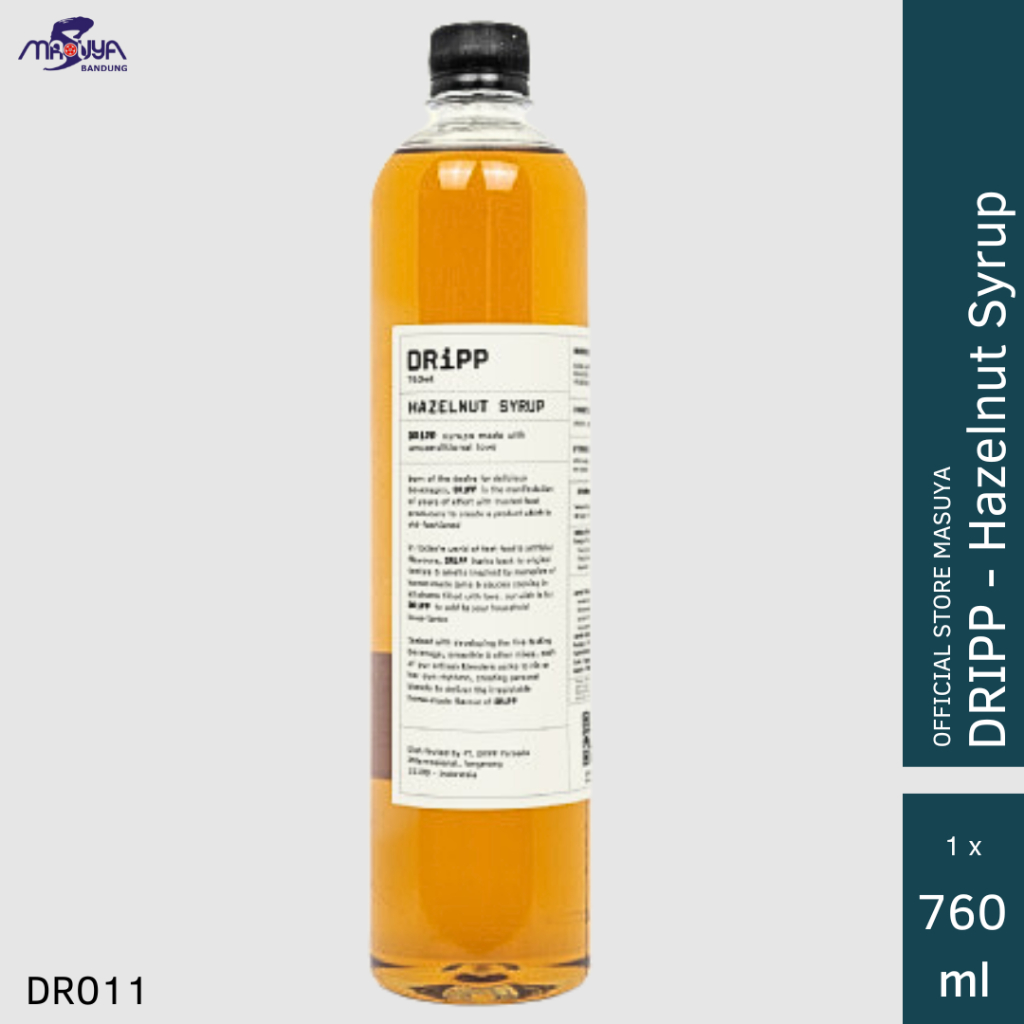 

DRiPP Hazelnut Syrup 760ml Sirup Rasa Hazelnut