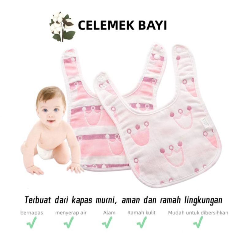 Celemek Bayi Waterproof/Slaber Bayi Waterproof Anti Air/Celemek Makan Bayi