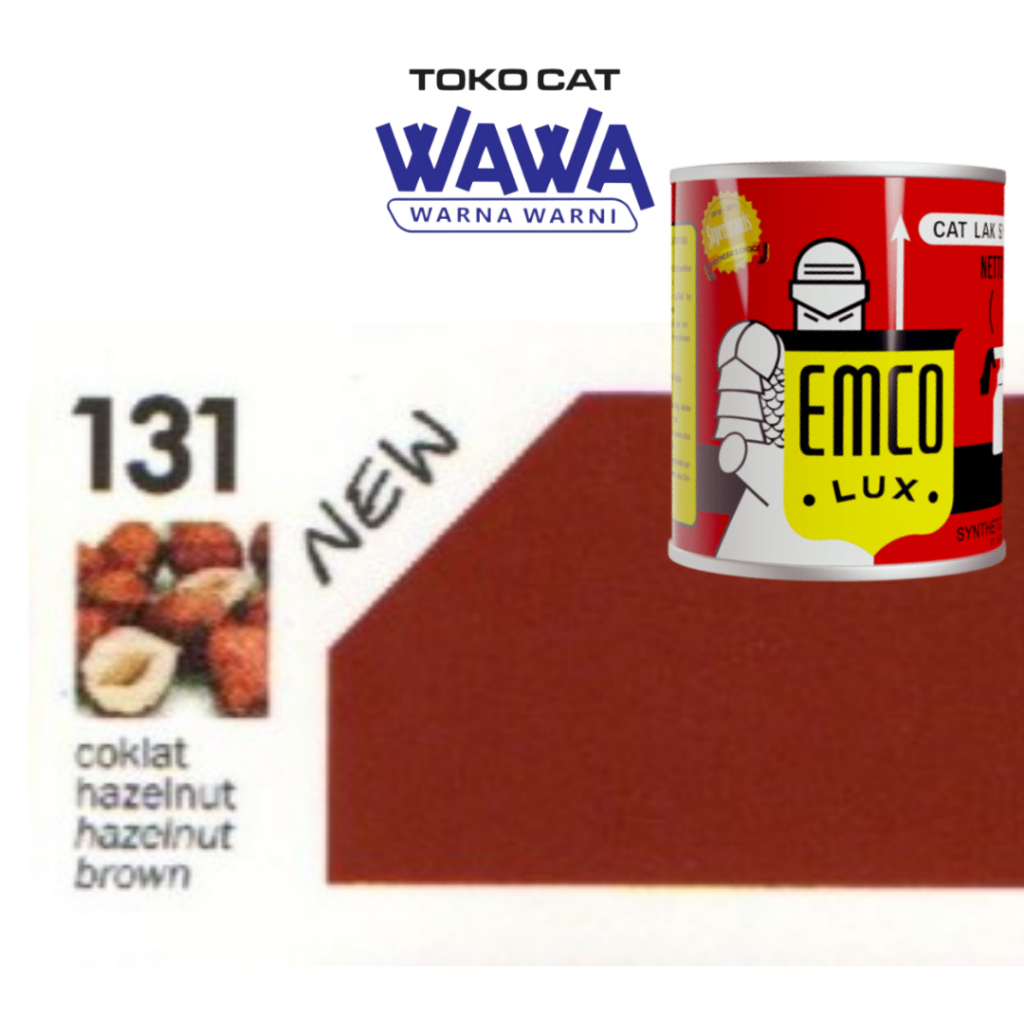 Emco Lux cat kayu dan besi sintetis  COKLAT HAZELNUT 131_1kg